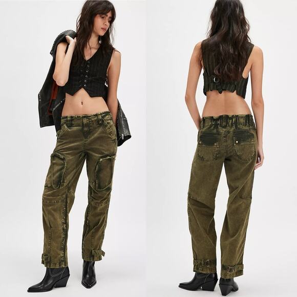 Free People We The Free Can't Compare Slouch Pants M - Picture 7 of 8